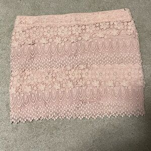 American Eagle Outfitters Pink Lace Mini Skirt